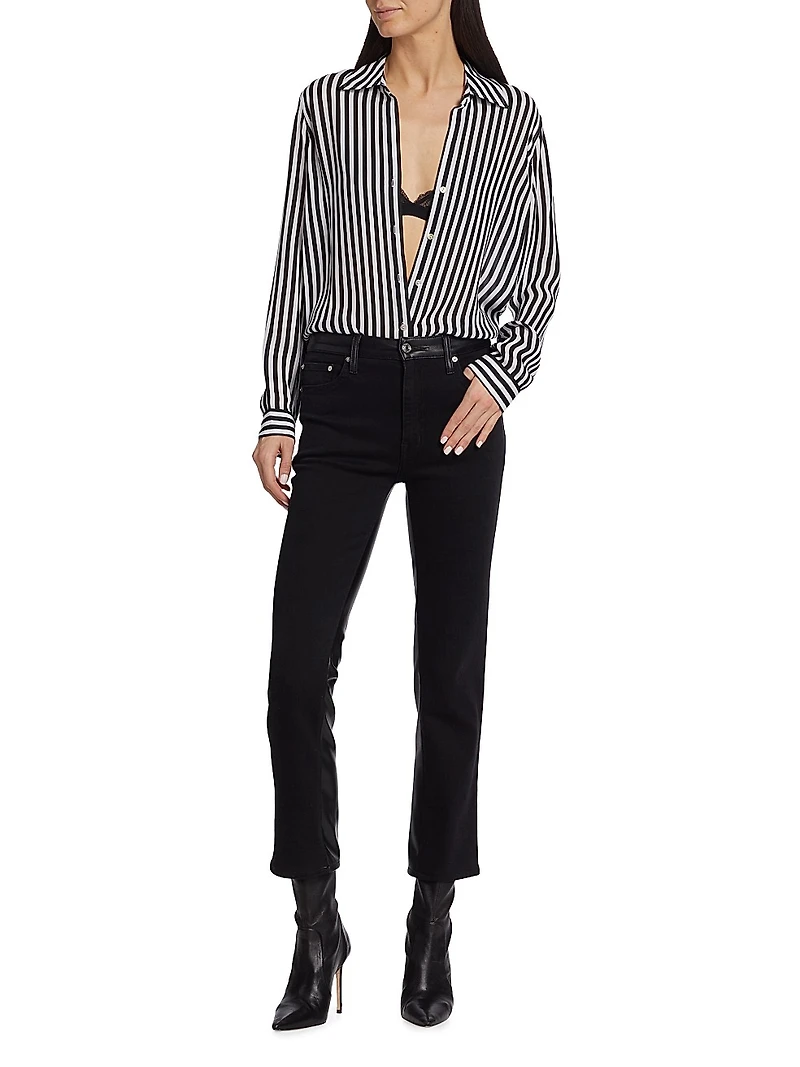 Kate High-Rise Straight-Leg Stretch Jeans