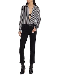 Kate High-Rise Straight-Leg Stretch Jeans