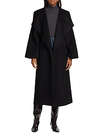 Open-Front Wool Coat