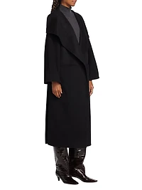 Open-Front Wool Coat