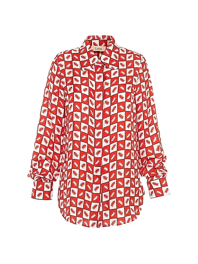 Printed Silk Twill Shirt