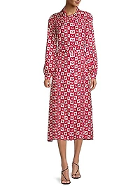 Checkered Belted Shirtdress