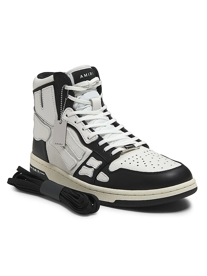 Skel-Top Hi Leather Sneakers