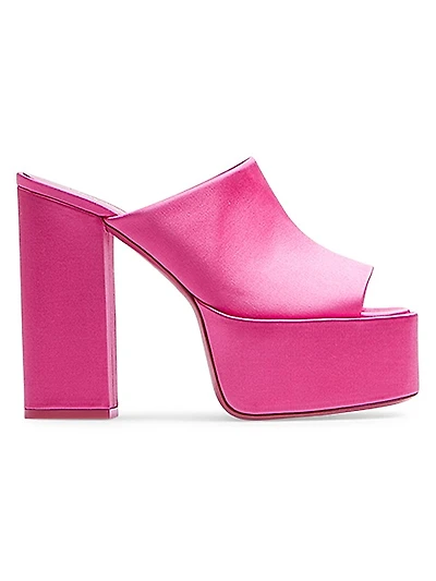 Sasha Satin Platform Mules