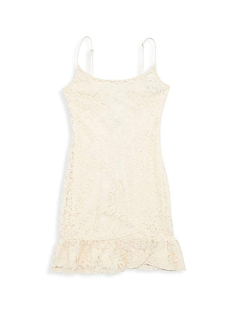 Girl's Peyton Lace Ruffle Dress