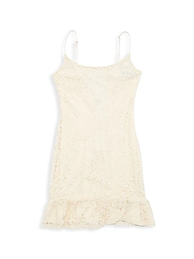 Girl's Peyton Lace Ruffle Dress