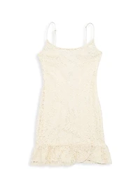 Girl's Peyton Lace Ruffle Dress