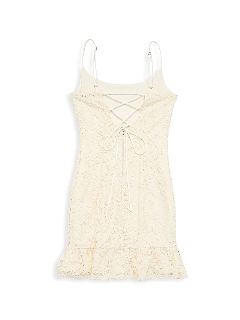 Girl's Peyton Lace Ruffle Dress