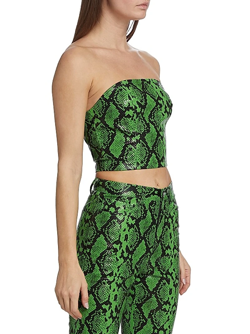 Twister Faux Snakeskin Bandeau