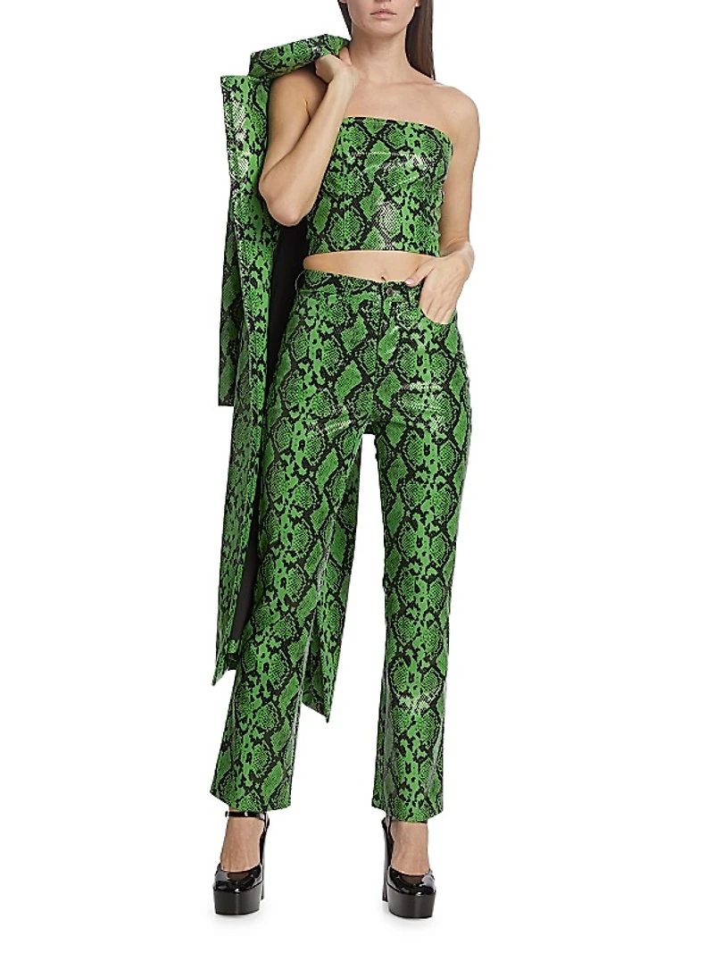 Twister Faux Snakeskin Bandeau