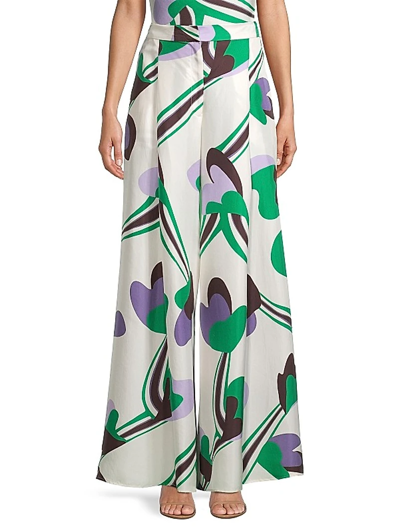 Veruschka Silk Palazzo Pants