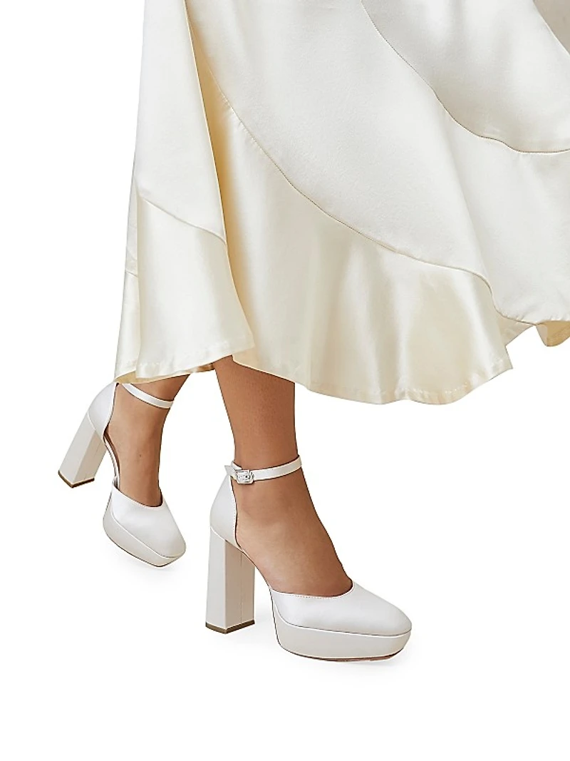Selina Ankle-Strap Platform Pumps