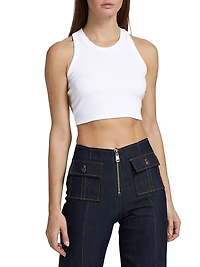 Kelly Cotton Racerback Crop Tank