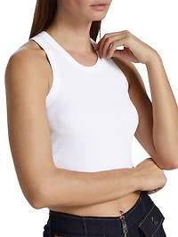 Kelly Cotton Racerback Crop Tank