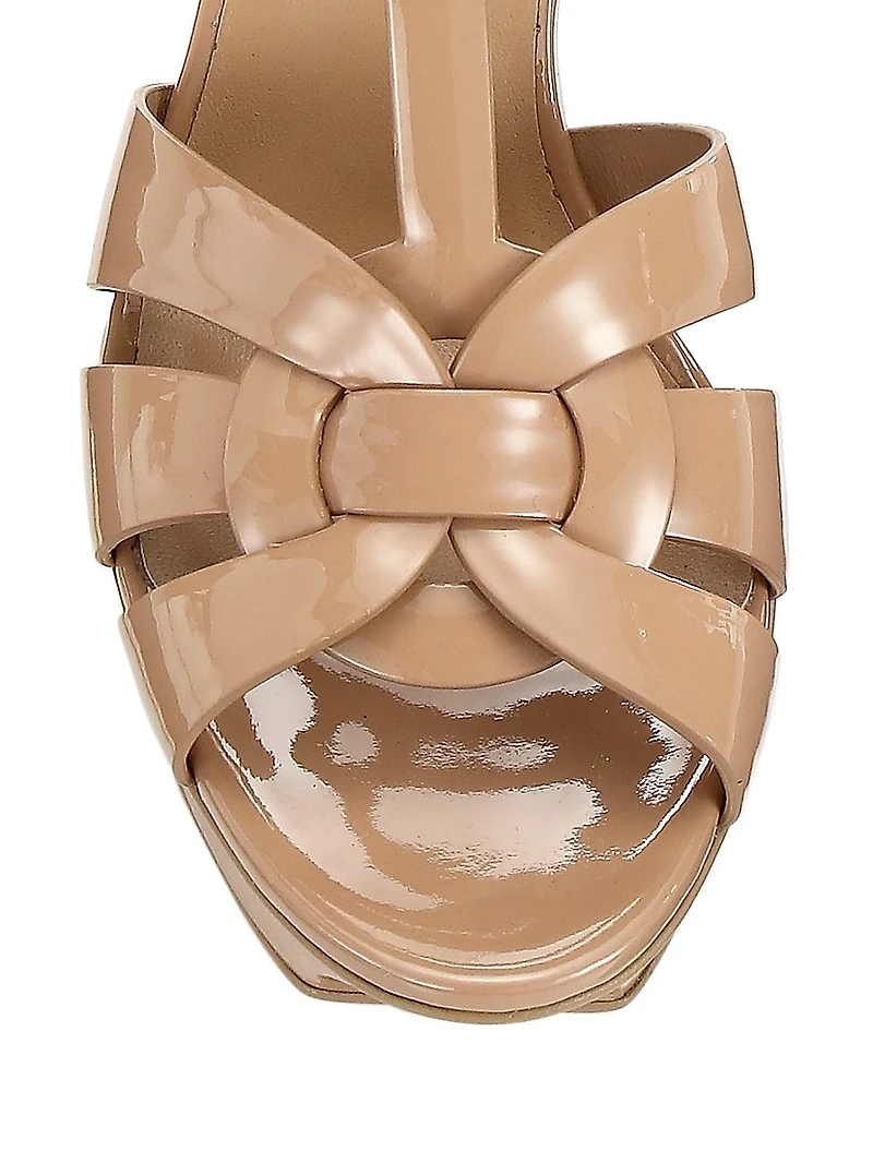 Tribute Platform Sandals Patent Leather