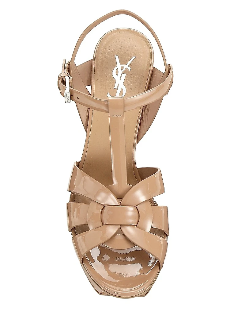 Tribute Platform Sandals Patent Leather