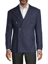 Wool Double-Breasted Blazer