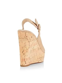 Dali Suede Peep-Toe Wedge Sandals