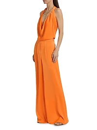 Harriet Satin Halter Jumpsuit