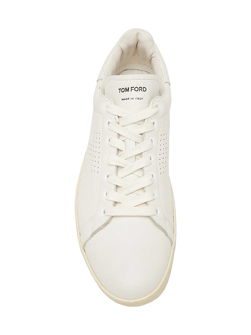 Grain Leather Low-Top Sneakers