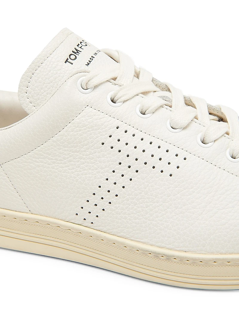 Grain Leather Low-Top Sneakers