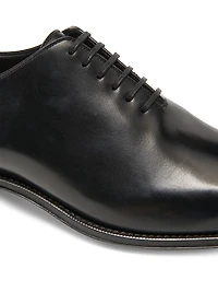 Burnished Leather Lace-Up Oxfords