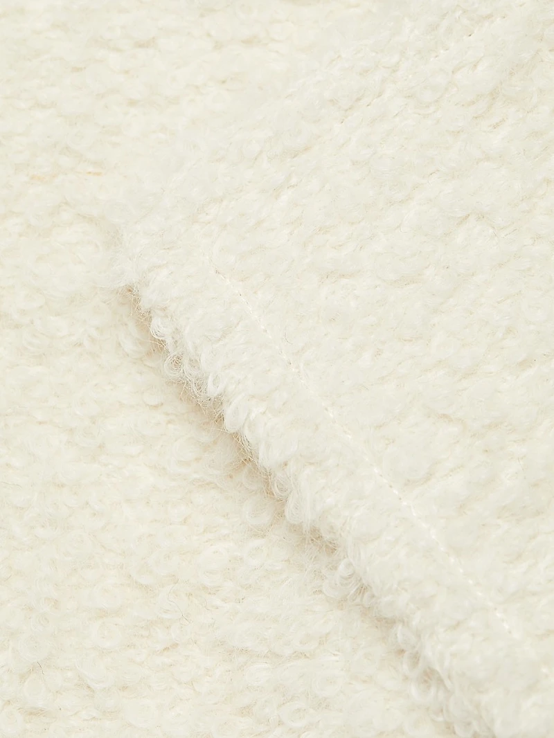 Belted Bouclé-Knit Coat