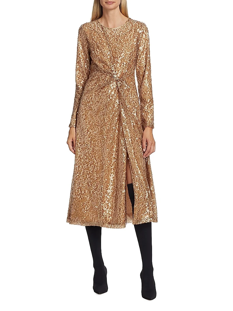 The Selma Sequined Midi-Dress