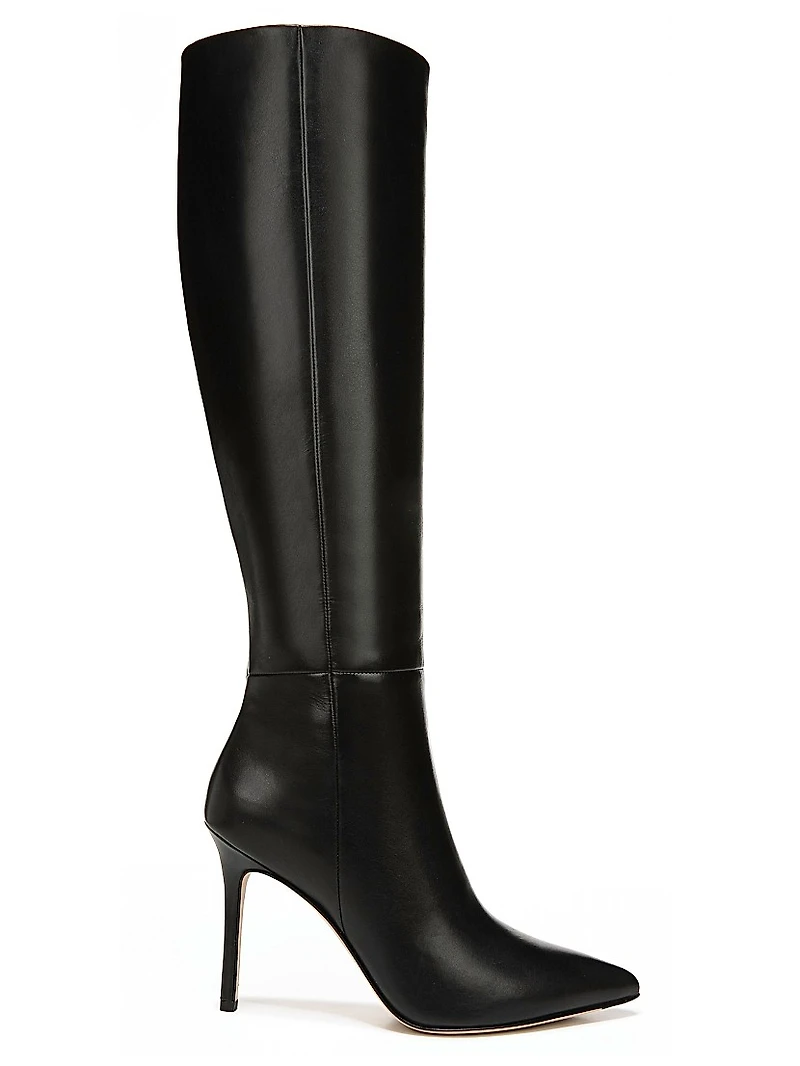 Lisa 95MM Knee-High Wide-Calf Leather Boots