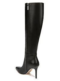 Lisa 95MM Knee-High Wide-Calf Leather Boots
