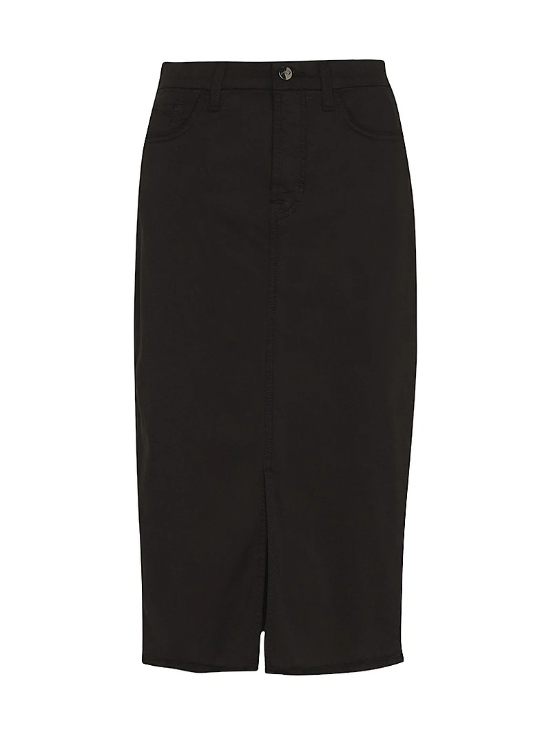 Le Disco Sateen Denim Pencil Skirt