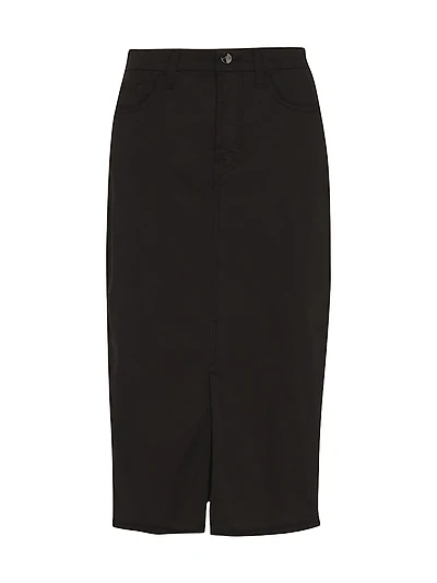 Le Disco Sateen Denim Pencil Skirt
