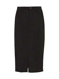 Le Disco Sateen Denim Pencil Skirt