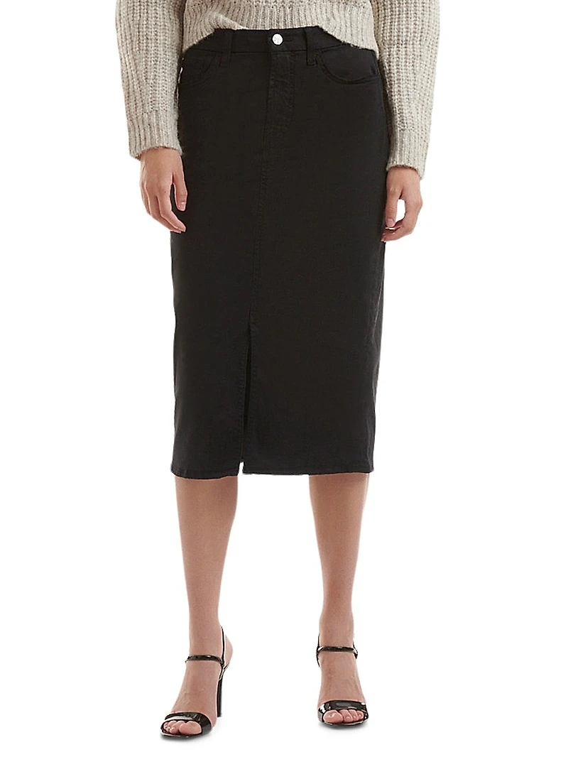 Le Disco Sateen Denim Pencil Skirt