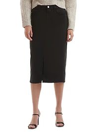 Le Disco Sateen Denim Pencil Skirt