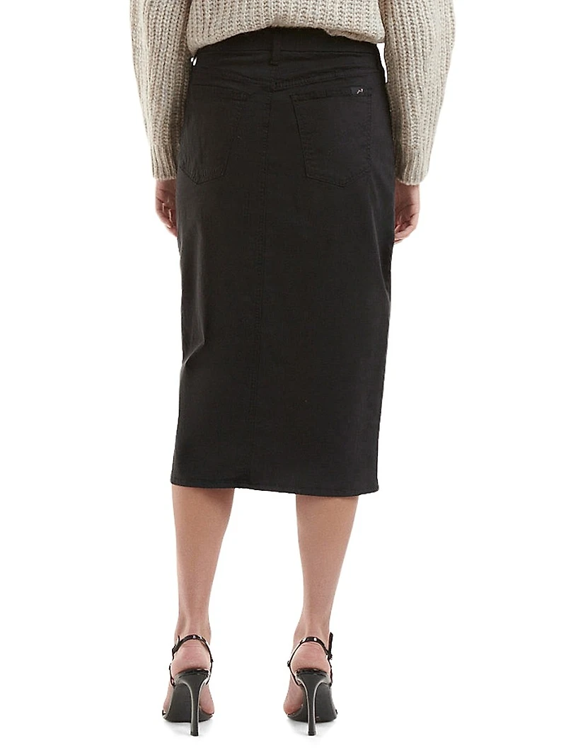 Le Disco Sateen Denim Pencil Skirt