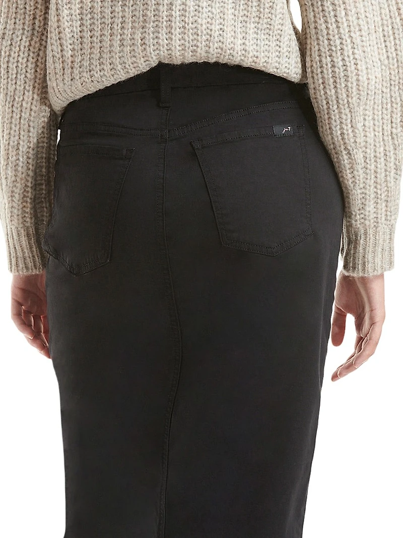 Le Disco Sateen Denim Pencil Skirt