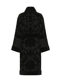 Jacquard Logo Bath Robe