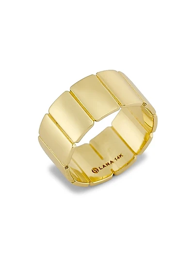 Tag 14K Yellow Gold Ring