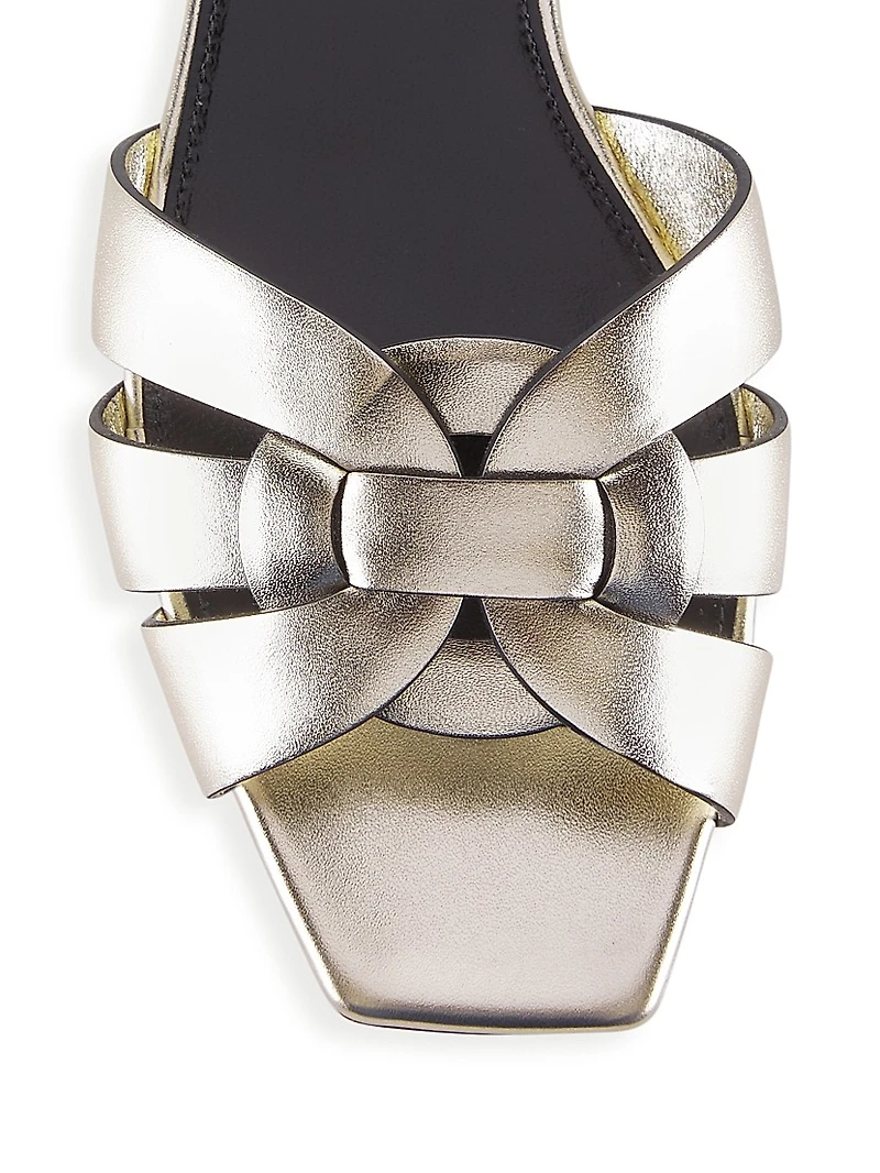 Tribute Metallic Leather Slides