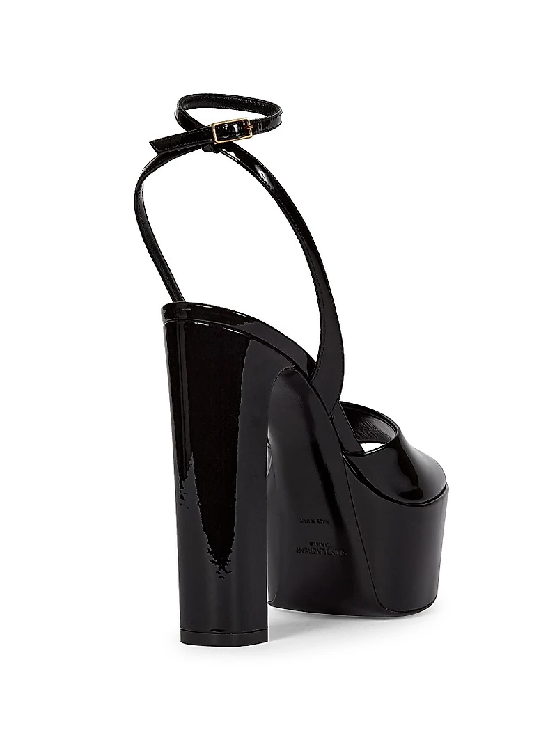 Patent Leather Platform Sandals