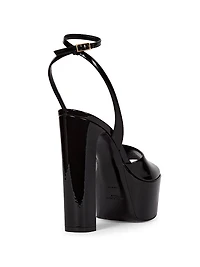 Patent Leather Platform Sandals
