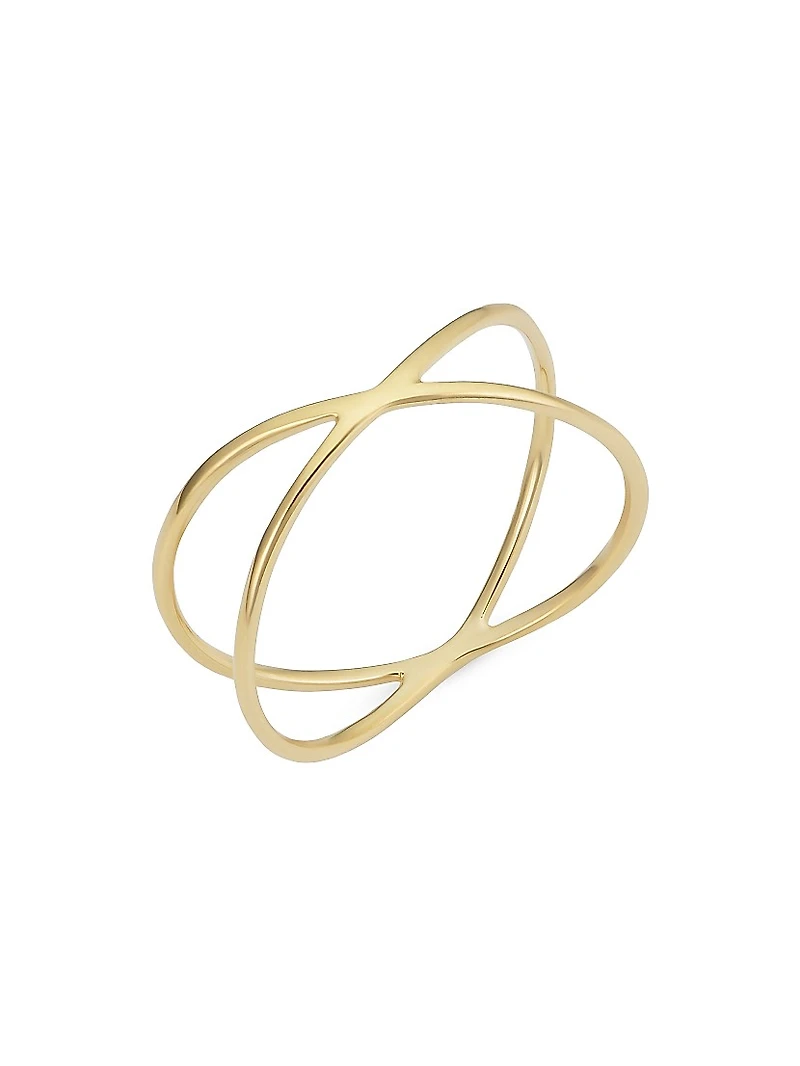 14K Yellow Solid Gold West Side Ring