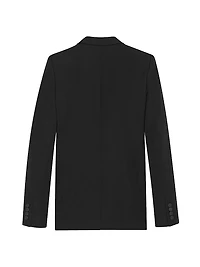 Tube Tuxedo Jacket Grain De Poudre Saint Laurent