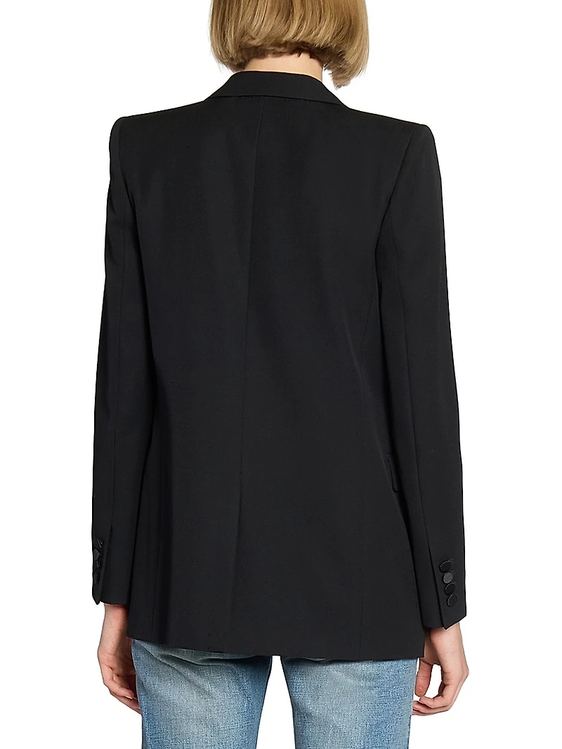 Tube Tuxedo Jacket Grain De Poudre Saint Laurent