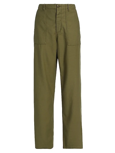 Cotton Wide-Leg Cargo Pants