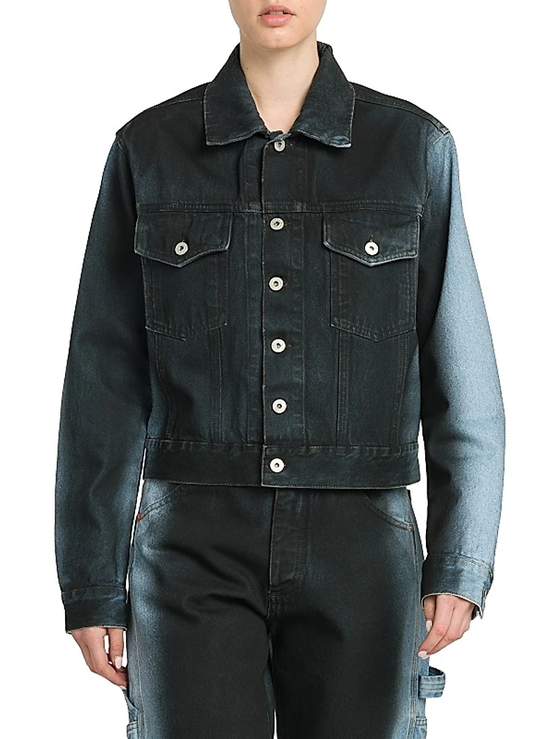 Gradient Cotton Denim Jacket