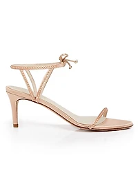 Clover 75MM Sustainable Silk Crystal-Embellished Sandals