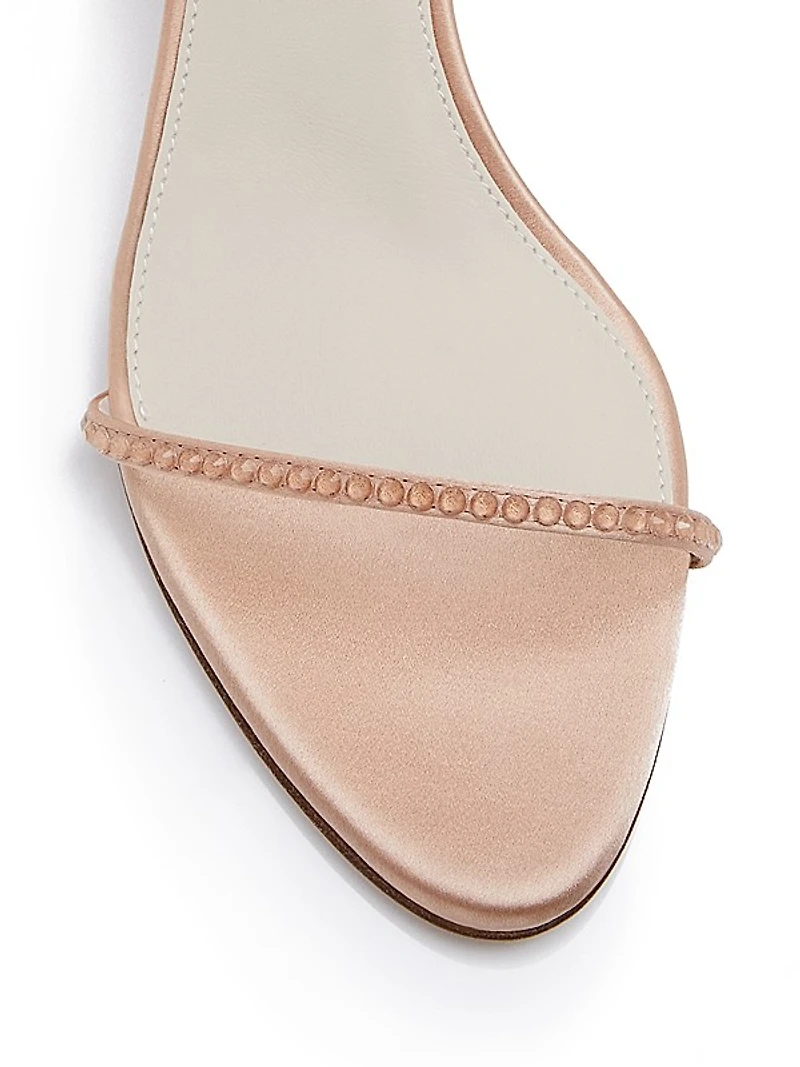 Clover 75MM Sustainable Silk Crystal-Embellished Sandals