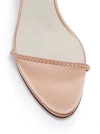 Clover 75MM Sustainable Silk Crystal-Embellished Sandals